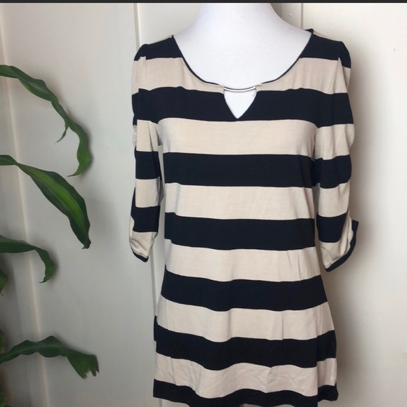 White House Black Market Striped Tee M - Picture 5 of 5